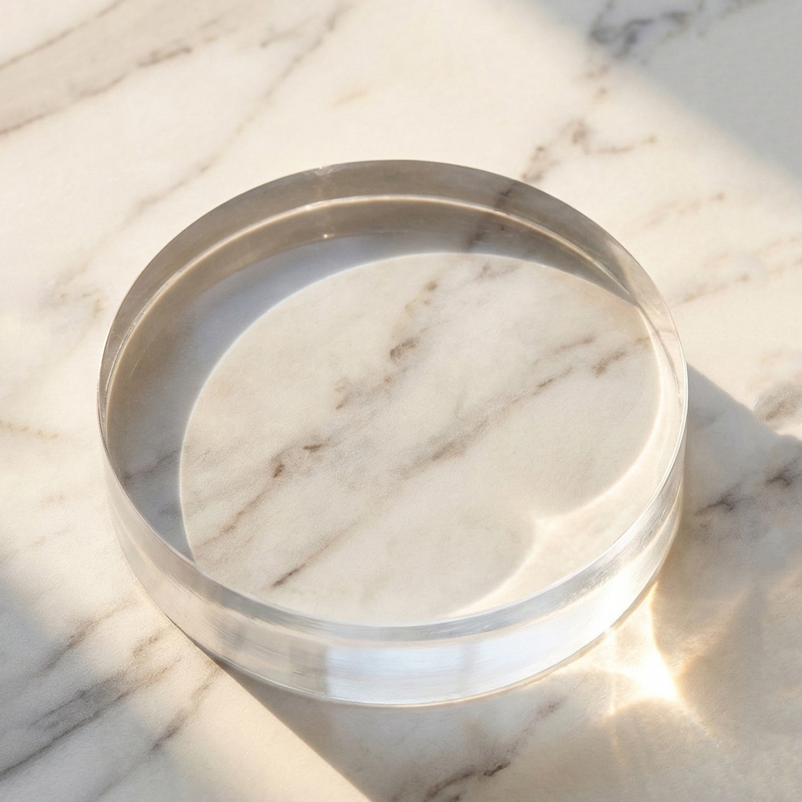 Book Weight Glass - Presse-papier rond en cristal 3,15, en