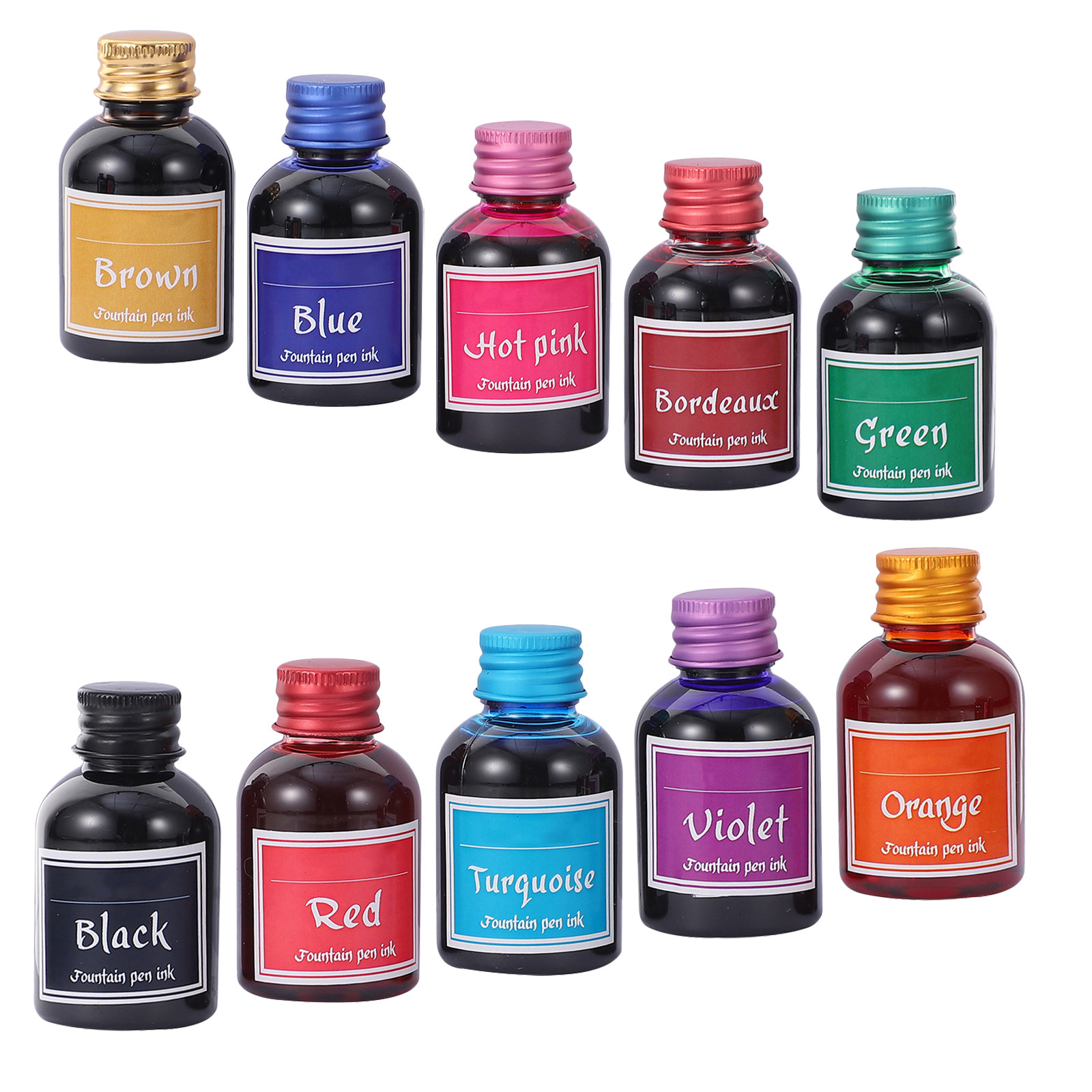 Ensemble de 10 bouteilles d'en - Fountain Pen Bottled Ink avis et prix