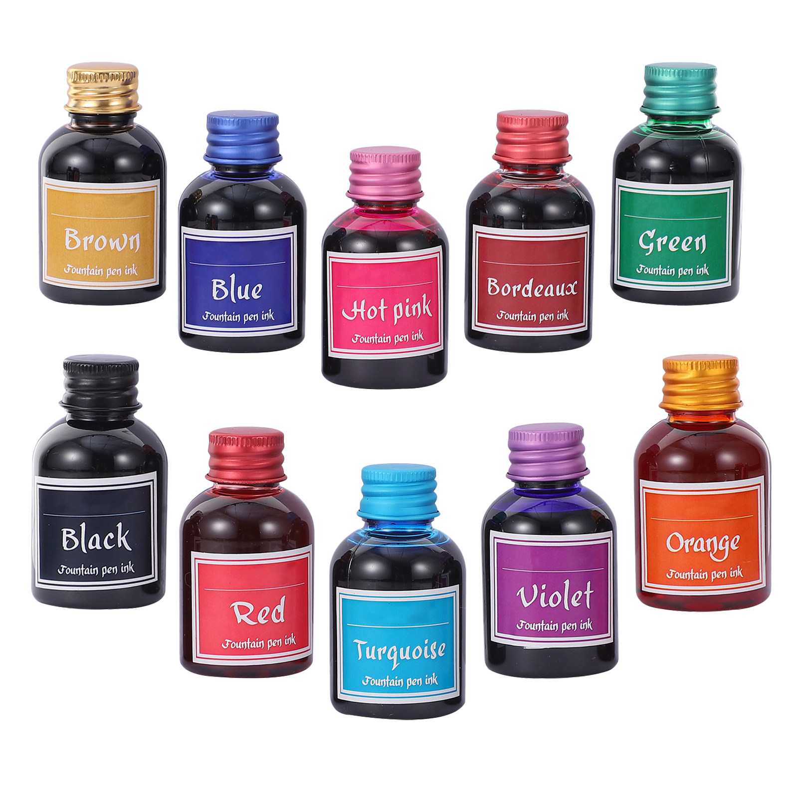 Ensemble de 10 bouteilles d'en - Fountain Pen Bottled Ink avis et prix